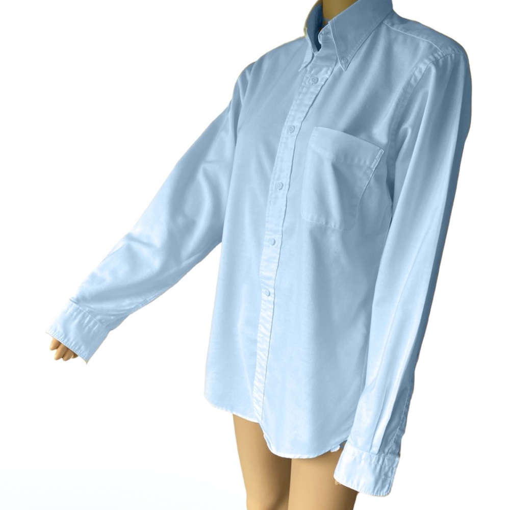 Land's End Men's Long Sleeve Solid Heavy Oxford Dress Shirt - Size 15